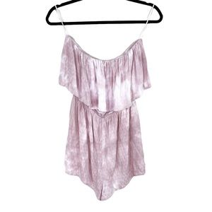 Le Lis Pink Tie Dye Off Shoulder Romper